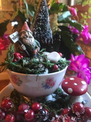 Teacup Fairy Gardens for Winter Decor