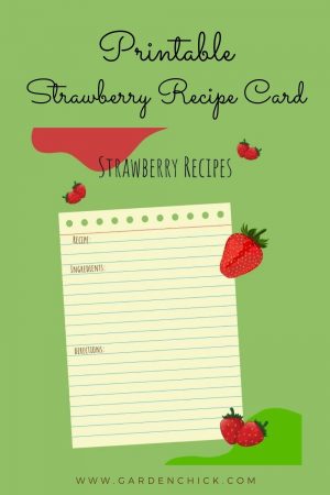 Printable Strawberry Recipe Card