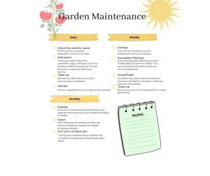 Using a garden maintenance checklist helps grow a successful garden